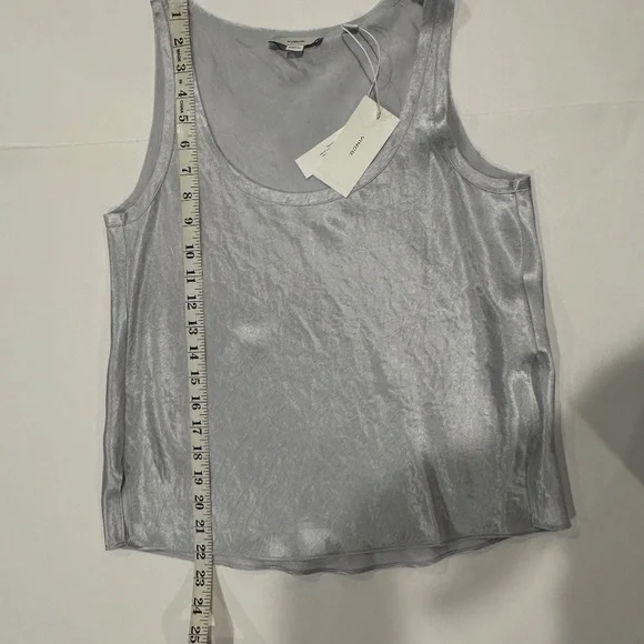 Vince Scoop-neck Satin Vest Top - Size XXS‎ - NEW With Tags. - Picture 9 of 14